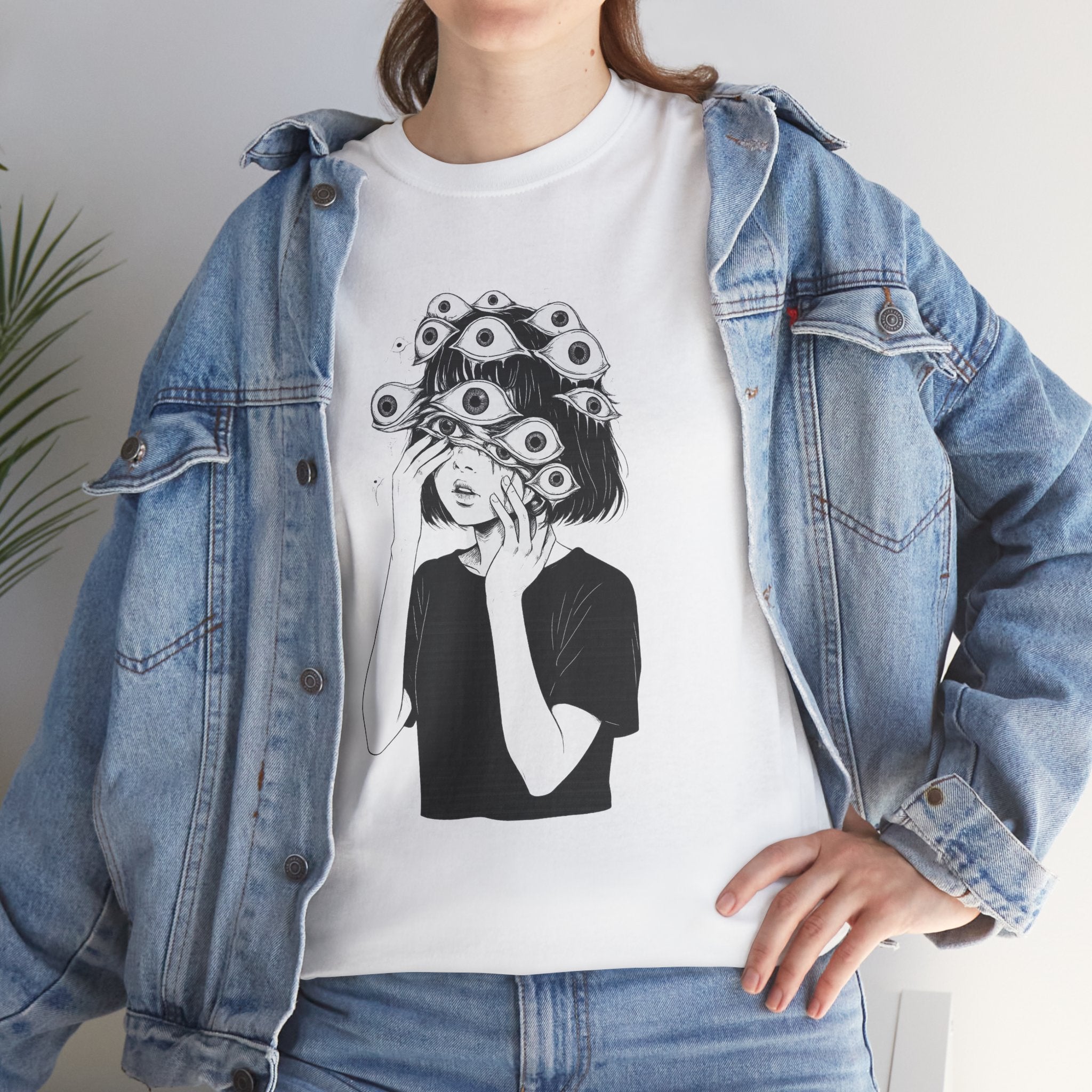 anime manga Artistic Unisex Tee with Eye Design | Perfect Gift for Art Lovers, Unique Casual Wear, Artistic T-Shirt, Creative Fashion,
